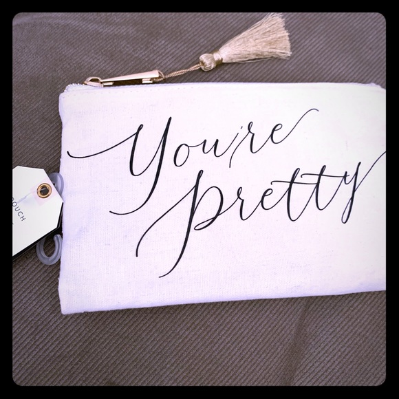 STYLE ME PRETTY Handbags - “YOU’RE PRETTY” CANVAS POUCH